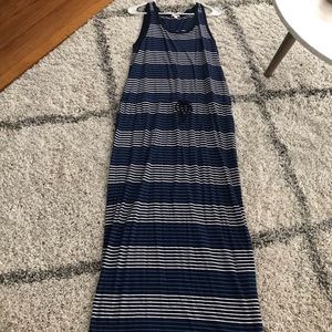 Sold - Gap brand maxi dress in blue stripes